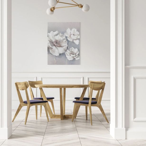 SLIKA STYLER PLATNO WHITE FLOWERS 60X80 ST616