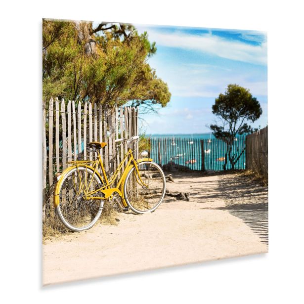 SLIKA STYLER YELLOW BIKE STEKLENA 30X30 GL333