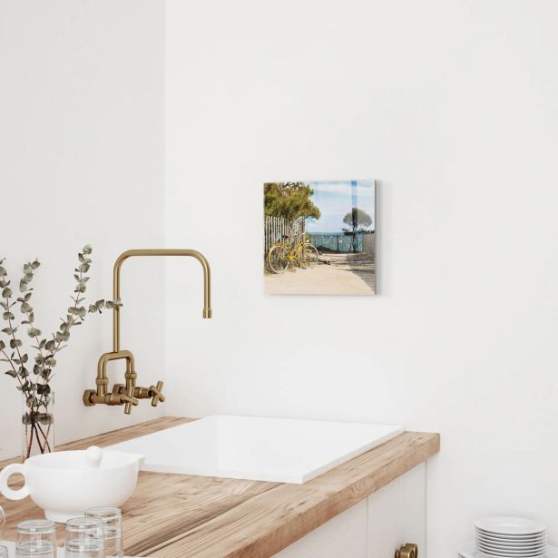 SLIKA STYLER YELLOW BIKE STEKLENA 30X30 GL333