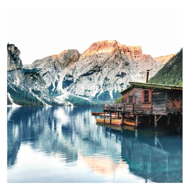 SLIKA STYLER TYROL HUT STEKLENA 30X30 GL324