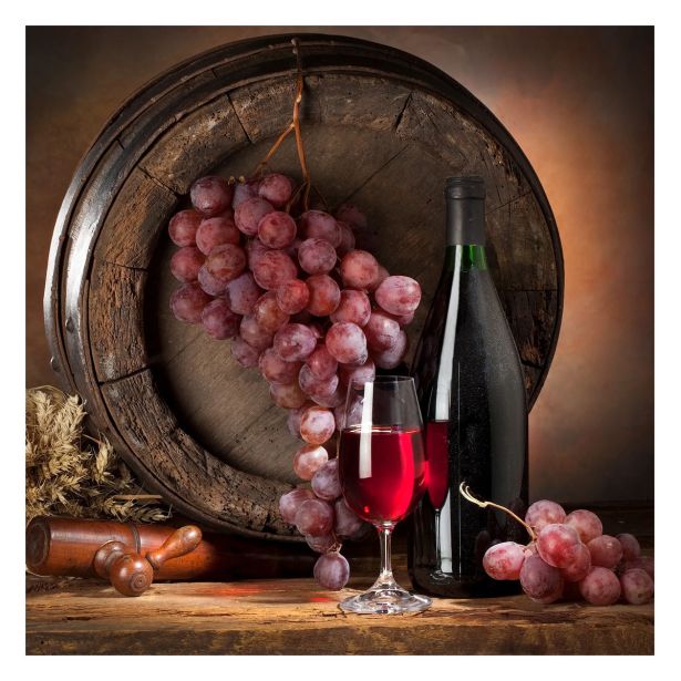 SLIKA STYLER VINO STEKLENA 30X30 GL066