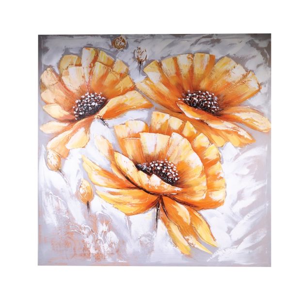 SLIKA TOGNANA ORANŽNE ROŽE 100X100 CM