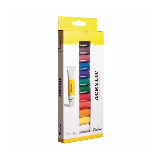 SET AKRILNIH BARV RAYHER ARTIST' S 12X12 ML