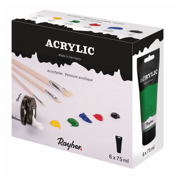 SET AKRILNIH BARV RAYHER ARTISTS 6X75ML