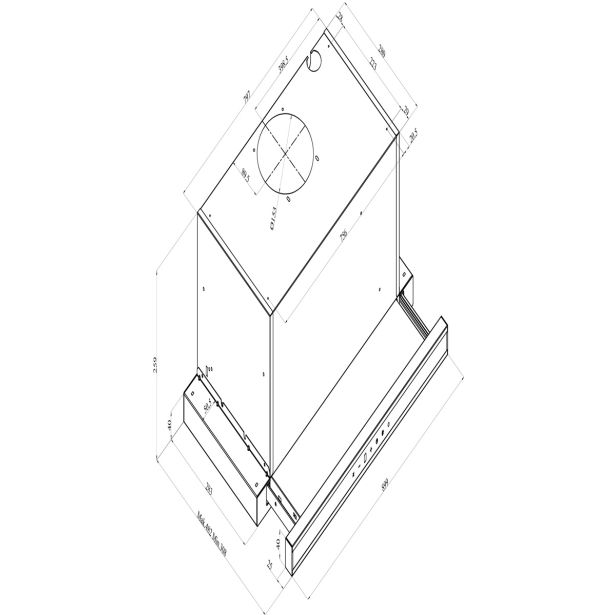 IZVLEČNA KUHINJSKA NAPA SICCABO SLIM 3 EVO 90 BLACK