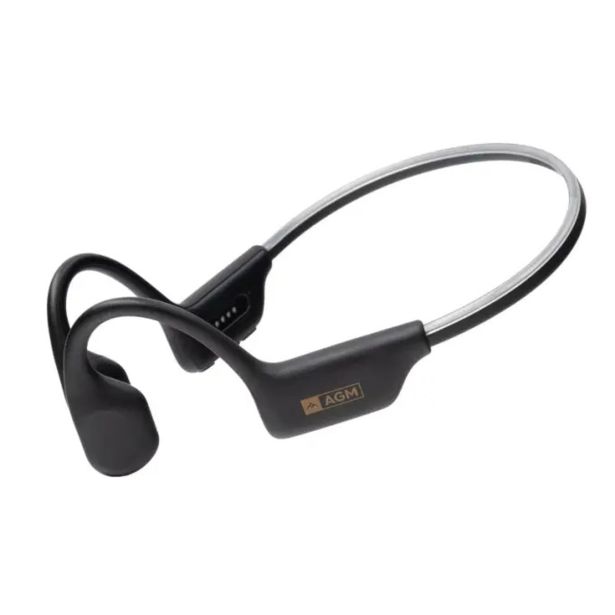 AGM MOTION BUDS 2 BLUETOOTH OBUŠESNE SLUŠALKE Z NAGLAVNO LUČKO "GYM" - BONE CONDUCTION - S KOSTNO PREVODNOSTJO ZVOKA
