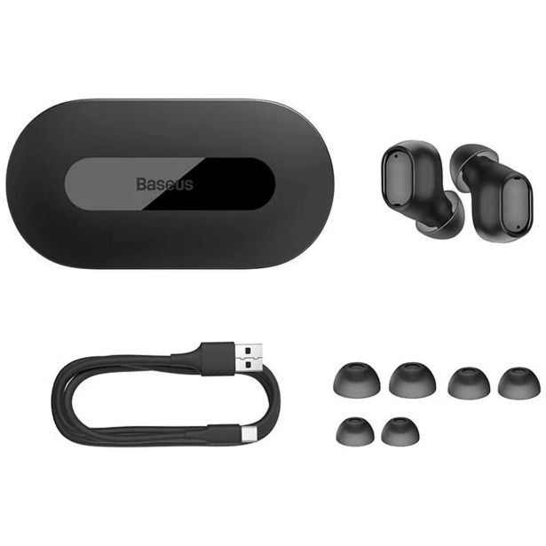 SLUŠALKE BASEUS EZ10 BT BOWIE TWS, ČRNE