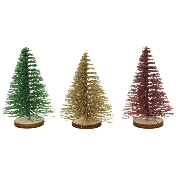 DEKORACIJA SMREKICA 8 CM SORT ROZA / ŠAMPANJEC / ZELENA