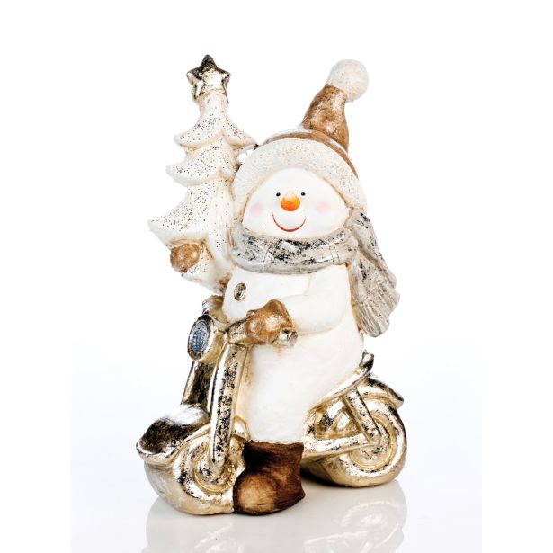 PRAZNIČNA FIGURA GLOSSTYLE SNEŽAK 47 CM LED NA MOTORJU