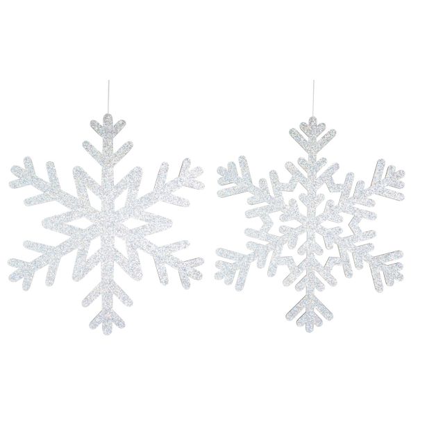 LESENA SREBRNA SNEŽINKA 17.5 CM SORT