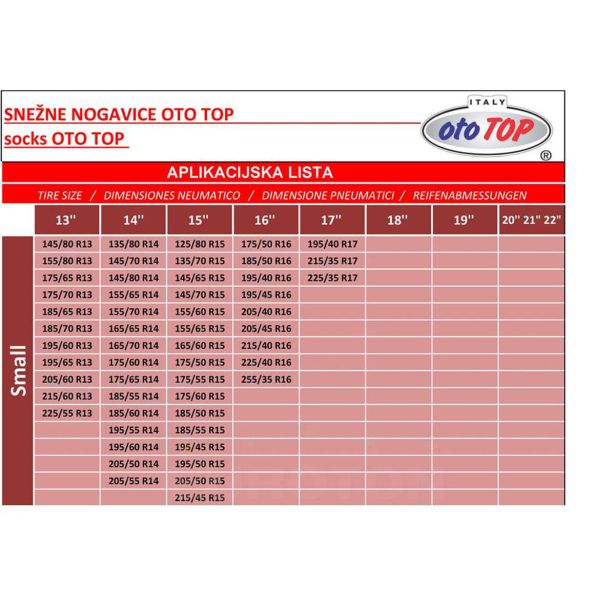 SNEŽNE VERIGE OTO TOP SNEŽNE NOGAVICE S