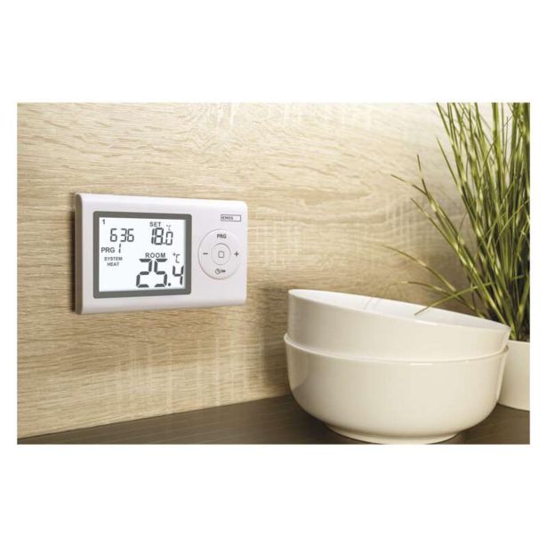 TERMOSTAT EMOS ŽIČNI DIGITALNI TEDENSKI P5607, SOBNI