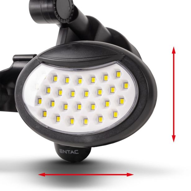 SOLARNA VRTNA SVETILKA ENTAC REFLEKTOR S SENZORJEM 2 LED PANELA 10W 400LM