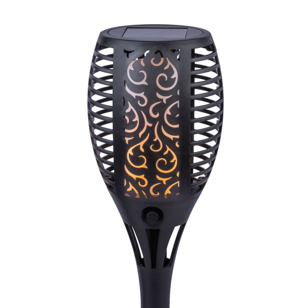 SOLARNA VRTNA SVETILKA GLOBO BAKLA OGENJ ČRNA 0.1W 3V, 1800K