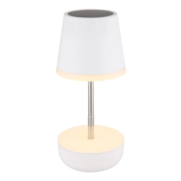 SOLARNA VRTNA SVETILKA GLOBO BELA NAMIZNA LED 0.06W IP44 3000K 110X250 MM