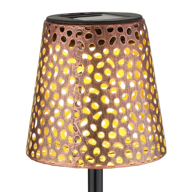 SOLARNA VRTNA SVETILKA GLOBO NABODALO S SENČNIKOM LED 0.06W IP44 3000K 12X70 CM