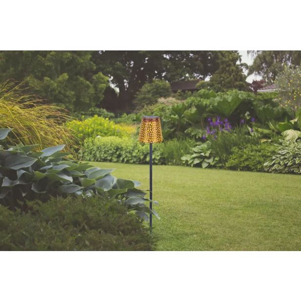 SOLARNA VRTNA SVETILKA GLOBO NABODALO S SENČNIKOM LED 0.06W IP44 3000K 12X70 CM