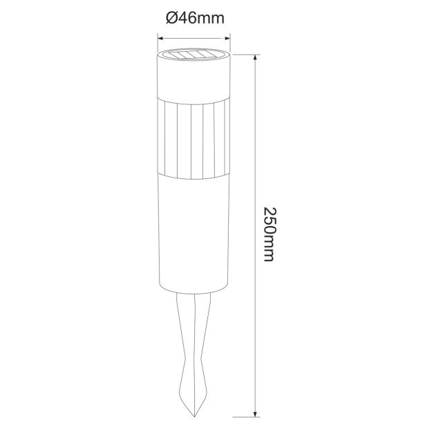 SOLARNA VRTNA SVETILKA GLOBO PALICA INOX 4X 0.06 W 3.2 V, TOPLO BELA