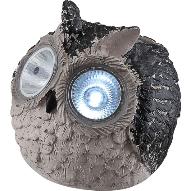 SOLARNA VRTNA SVETILKA GLOBO SOVA LED 0.06W IP44 4500K 115X112X100 MM