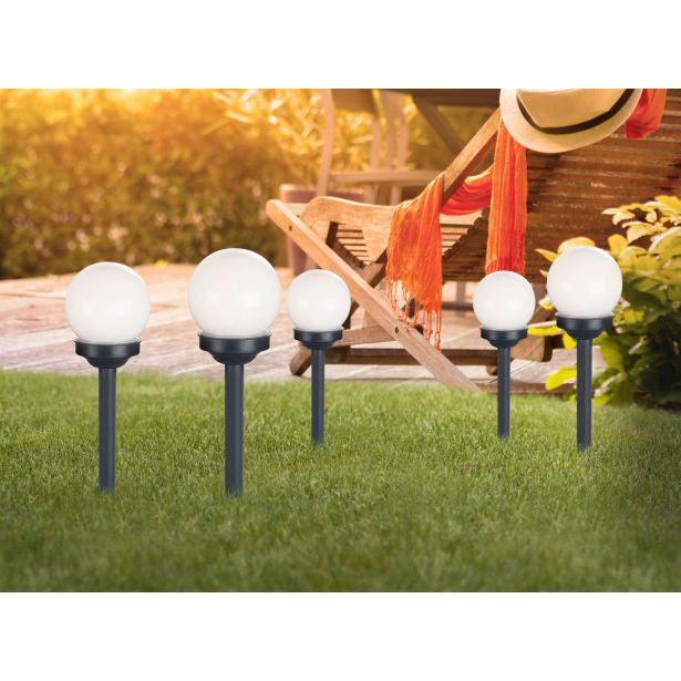 SOLARNA VRTNA SVETILKA GLOBO TALNA BUNKA LED INOX 0.06W 3V, 4500K