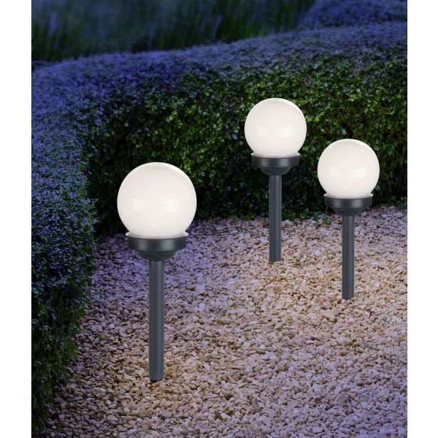 SOLARNA VRTNA SVETILKA GLOBO TALNA BUNKA LED INOX 0.06W 3V, 4500K