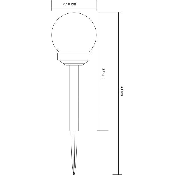 SOLARNA VRTNA SVETILKA GLOBO TALNA BUNKA LED INOX 0.06W 3V, 4500K