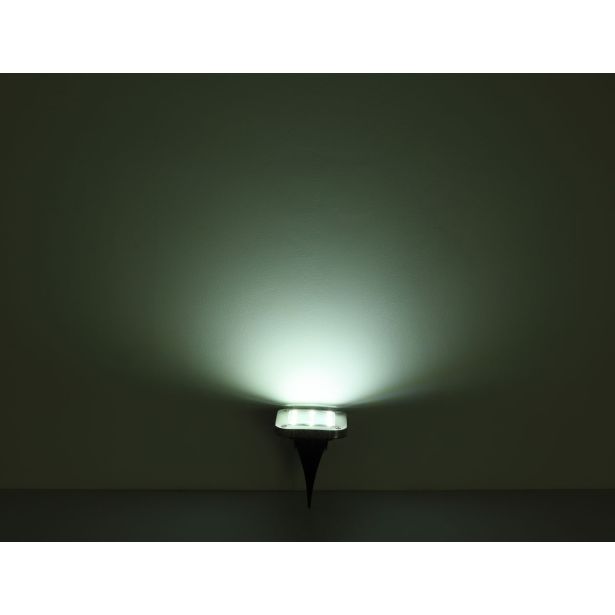 SOLARNA VRTNA SVETILKA GLOBO TALNA KVADRATNA LED ČRNA 0.1W 3V, BELA INOX 4X