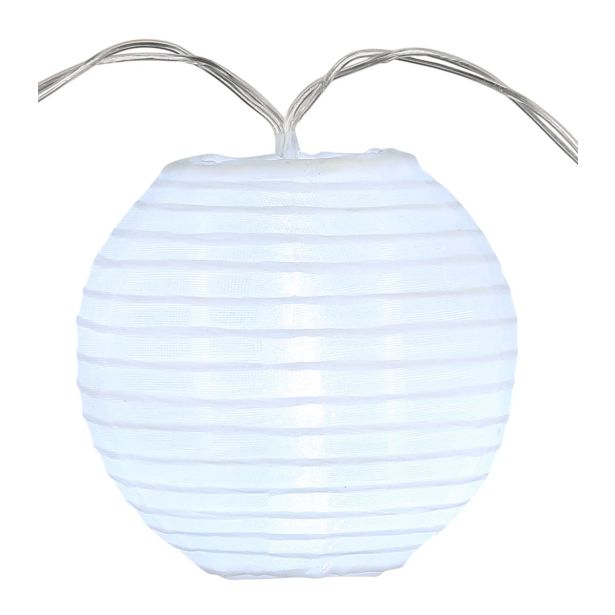 SOLARNA VRTNA SVETILKA GLOBO VERIGA Z LAMPIONI LED 0.06W IP44 6000K 1200 MM