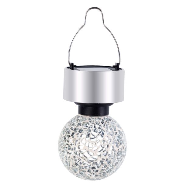 SOLARNA VRTNA SVETILKA GLOBO Z OBEŠALOM LED 0.06W IP44 60X158 MM