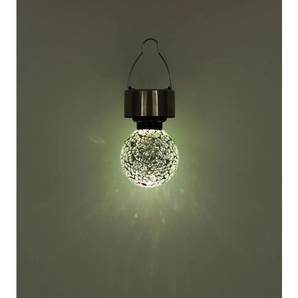 SOLARNA VRTNA SVETILKA GLOBO Z OBEŠALOM LED 0.06W IP44 60X158 MM