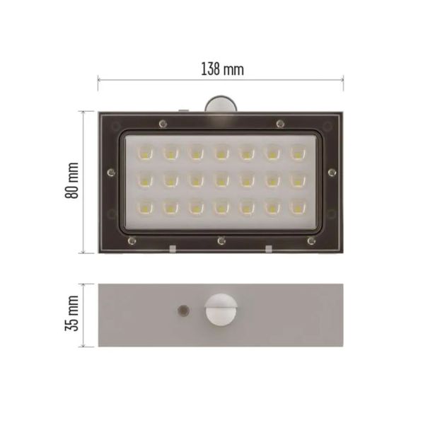 SOLARNA VRTNA SVETILKA LED SOLAR LUMINAIRE PRO BRICK 350LM IP65 NW BELA