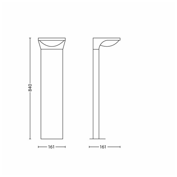 SOLARNA VRTNA SVETILKA PHILIPS 17809/93/16 DUSK 1X1.5W LED ANTRACIT