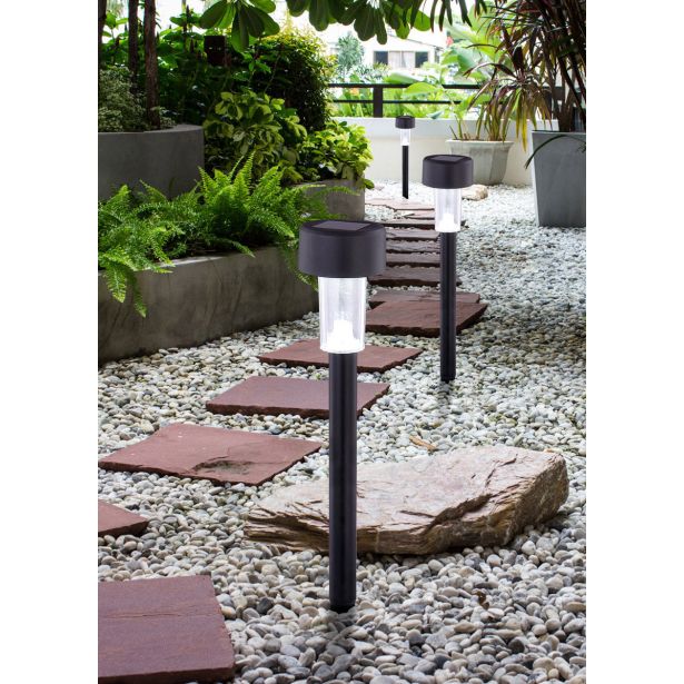 SOLARNA VRTNA SVETILKA SOLAR ČRNA PVC 1XLED 0.06W, H=36.5CM