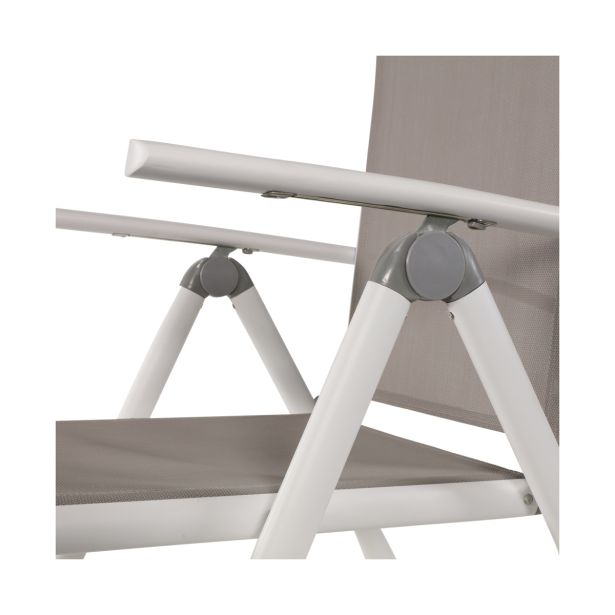 KOVINSKI STOL LESLI SOLEIL BELI 70X55X107 CM