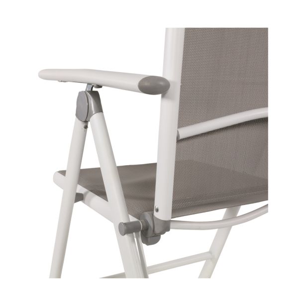 KOVINSKI STOL LESLI SOLEIL BELI 70X55X107 CM