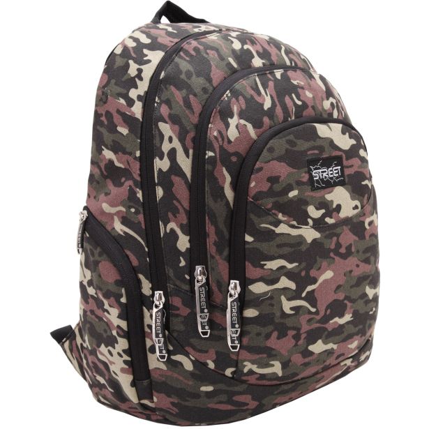 ŠOLSKA TORBA STREET NAHRBTNIK ROUND CANVAS ARMY