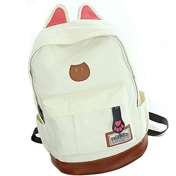 ŠOLSKI NAHRBTNIK STREET ROUND CAT WHITE