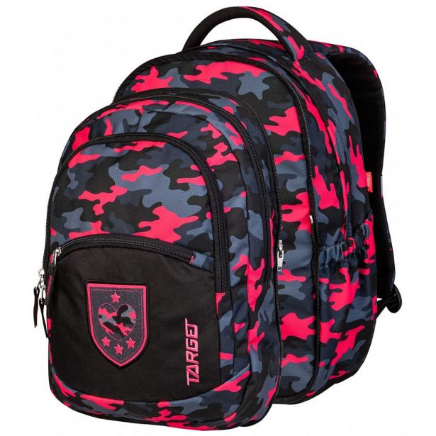 ŠOLSKI NAHRBTNIK TARGET 2V1 CURVED CAMOUFLAGE PINK 26943