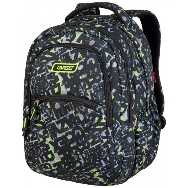 ŠOLSKI NAHRBTNIK TARGET 2V1 CURVED GREEN FUSION 27623