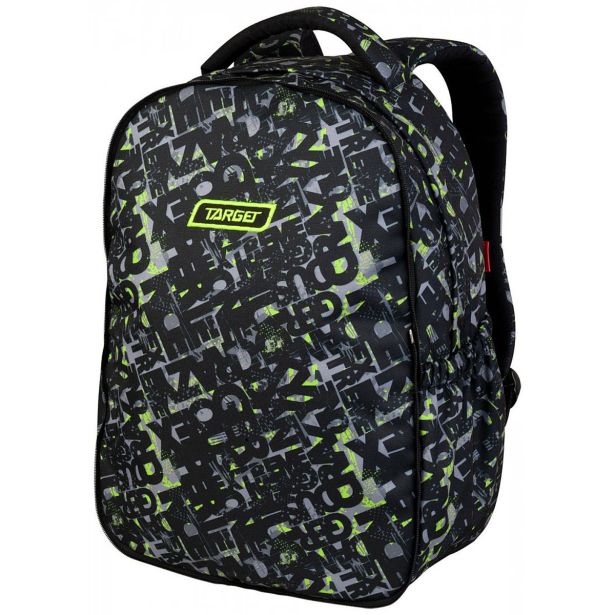 ŠOLSKI NAHRBTNIK TARGET 2V1 CURVED GREEN FUSION 27623