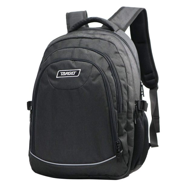 ŠOLSKI NAHRBTNIK TARGET 4 ZIP MELANGE BLACK 28154