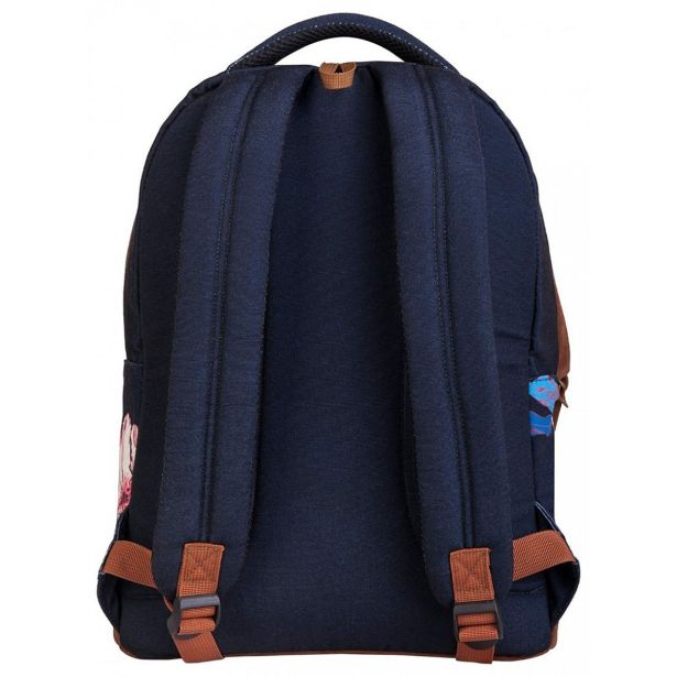 ŠOLSKI NAHRBTNIK TARGET CANVAS FLORAL BLUE 26776