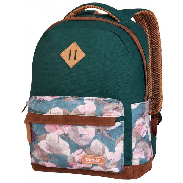 ŠOLSKI NAHRBTNIK TARGET CANVAS FLORAL GREEN 26777