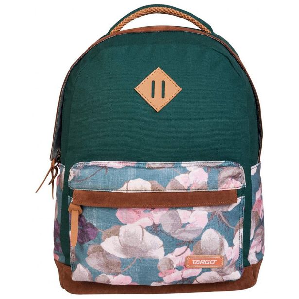 ŠOLSKI NAHRBTNIK TARGET CANVAS FLORAL GREEN 26777