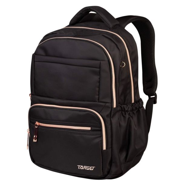 ŠOLSKI NAHRBTNIK TARGET S PERESNICO SET GLAMMER DEEP BLACK 28711