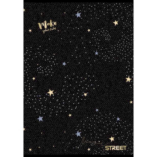 ŠOLSKI ZVEZEK STREET BLACK&GOLD A4 KARO 5 MM, 54 LISTOV, SORT