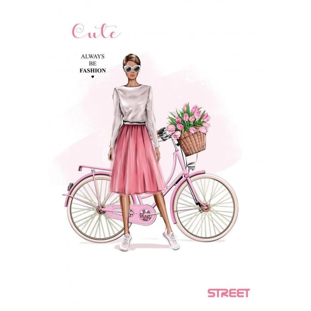 ŠOLSKI ZVEZEK STREET CUTE A4 KARO 5 MM, 54 LISTOV, SORT