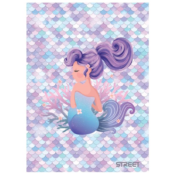 ŠOLSKI ZVEZEK STREET MERMAID A4 BREZČRTEN, 54 LISTOV, SORT