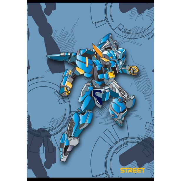 ŠOLSKI ZVEZEK STREET ROBOTS A4 BREZČRTEN, 54 LISTOV, SORT