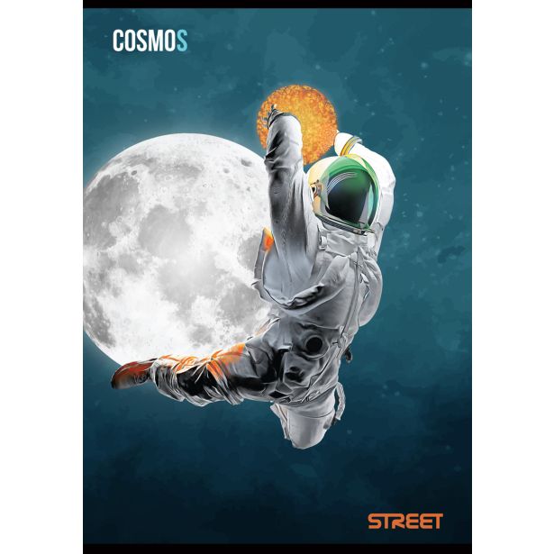 ŠOLSKI ZVEZEK STREET SPACE A4 KARO 5 MM, 54 LISTOV, SORT